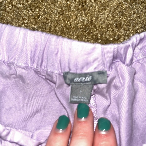 Purple Aerie Flowy shorts size large - Picture 5 of 6